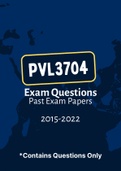 PVL3704 - Exam Questions PACK (2013-2022)