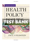 Health Policy Issues 7th Edition Feldstein Test Bank  | Guide A+|Instant Download