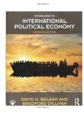 Introduction to International Political Economy 7th Edition Balaam Test Bank   | Guide A+| Instant Download.