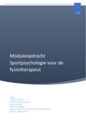 Moduleopdracht Sportpsychologie voor de Fysiotherapeut. Minor Sportfysiotherapie. 