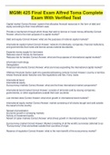 MGMt 425 Final Exam Alfred Toma Complete Exam With Verified Test