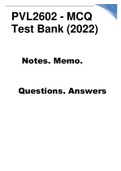 PVL2602 - MCQ Questions with Answers Test Bank (2022/23)