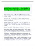 ALTA Exam - Standard 4 Knowledge of Testing terms Questions and Answers