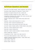 ALTA Exam Questions and Answers