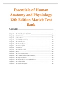 Test Bank for Essentials of Human Anatomy and Physiology 12th Edition Marieb / All Chapters 1-16 / Full Complete 2022 - 2023