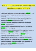 WGU C182 Pre-Assessment and Objective Assessment 2023 Introduction to IT Questions and Answers (Verified Answers)