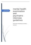 mental state examination guideline 
