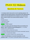 FNAN 522 Midterm Exam Questions & Answers(2022) (Verified Answers)