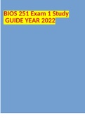 BIOS 251 Exam 1 Study GUIDE YEAR 2022