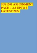 SUS1501 ASSIGNMENT PACK 1,2,3 UPTO 8 LATEST 2022