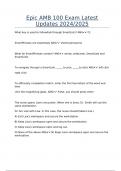 Epic AMB 100 Exam Latest Updates 2024&sol;2025
