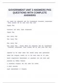 GOVERNMENT UNIT 2 ANSWERS PHS QUESTIONS WITH COMPLETE ANSWERS&period;
