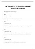 ITN 200 PACKAGED EXAMS WITH COMPLETE QUESTIONS AND VERIFIED DETAILED ANSWERS A&plus; GRADED &lpar;100&percnt; PASS GUARANTEED&rpar;