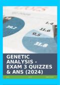 GENETIC ANALYSIS - EXAM 3 QUIZZES & ANS &lpar;2024&rpar;