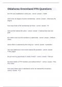Oklahoma Greenhand FFA Questions with complete solution 2024&sol;2025