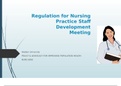 NURS 6050 Module 3 Assignment, Regulation for Nursing Practice Staff Development Meeting
