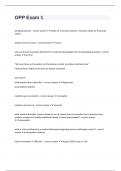 OPP Exam 1 &lpar;questions with complete solutions graded A&plus;