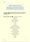 CSEP-CPT WRITTEN EXAM QUESTIONS AND ANSWERS UPDATED &lpar;2024&sol;2025&rpar; &lpar;VERIFIED ANSWERS&rpar;