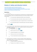 Module 6&colon; Safety and Infection Control Questions and Answers&comma;100&percnt; CORRECT