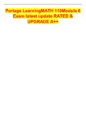 Portage LearningMATH 110Module 6 Exam latest update RATED & UPGRADE A++