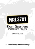 MRL3701 - Exam Questions PACK (2011-2022) 