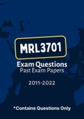 MRL3701 - Exam Questions PACK (2011-2022)