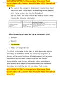NURS MISC PPTS Cardiovascular Disorder Test Questions and Answers New Update 2022 Download Score A&plus; 