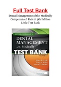 Dental Management of the Medically Compromised Patient 9th Edition Little Test Bank