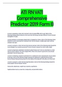  ATI RN VATI Comprehensive Predictor 2019 Form  B
