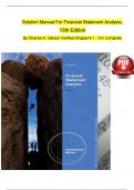 Solution Manual For Financial Statement Analysis 13th Edition By Gibson&comma; All 13 Chapters Covered&comma; Verified Latest Edition