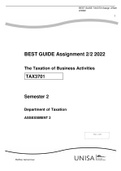 BEST GUIDE TAX3701/Assign 2/Sem 2/2022