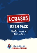 LCR4805 - EXAM PACK (Questions and Answers for 2019-2022) (with Summarised Notes)