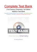 21st Century Chemistry 1st Edition Waldron Test Bank