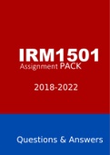 IRM1501 ASSIGNMENT 1, 2 AND 3 PACK (2018-2022)[ALL ASSIGNMENTS]