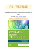 Berry & Kohn’s Operating Room Technique 14th Edition Phillips Test Bank