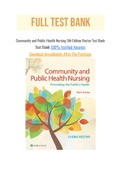 Community and Public Health Nursing 9th Edition Rector Test Bank