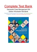 Generalist Case Management 5th Edition Woodside Test Bank