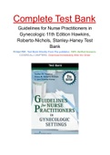 Guidelines for Nurse Practitioners in Gynecologic 11th Edition Hawkins&comma; Roberto-Nichols&comma; Stanley-Haney Test Bank