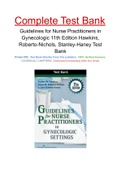 Guidelines for Nurse Practitioners in Gynecologic 11th Edition Hawkins, Roberto-Nichols, Stanley-Haney Test Bank