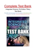 Integrated Science 7th Edition Tillery Test Bank