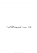 TAX3701 Assignment 2 Semester 2 2022