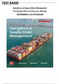Test Bank for Operations & Supply Chain Management 8th Canadian Edition by Stevenson&comma; Mottaghi&comma; All Chapters 1 to 18 Covered&comma; Verified Latest Edition&comma; ISBN&colon; 9781264855872