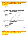Hsc MISC Structure and Function Final Exam Q & AS BEST EXAM SOLUTION LATEST DOWNLOAD 