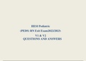 HESI Pediatric (PEDS) RN Exit Exam2022/2023: V1 & V2 QUESTIONS AND ANSWERS