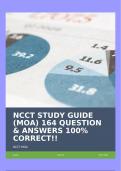 NCCT STUDY GUIDE &lpar;MOA&rpar; 164 QUESTION & ANSWERS 100&percnt; CORRECT&excl;&excl;