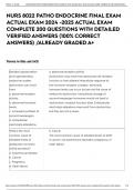 NURS 8022 PATHO ENDOCRINE FINAL EXAM ACTUAL EXAM 2024 -2025 ACTUAL EXAM COMPLETE 200 QUESTIONS WITH DETAILED VERIFIED ANSWERS &lpar;100&percnt; CORRECT ANSWERS&rpar; &sol;ALREADY GRADED A&plus;