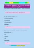 CHDA exam Questions and Correct Answers  &vert; Latest Update