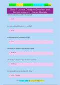 Class F License Georgia Questions and  Correct Answers &vert; Latest Update