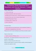 Connecticut State Insurance Laws Questions and Correct Answers &vert; Latest  Update