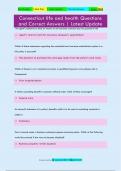 Connecticut life and health Questions  and Correct Answers &vert; Latest Update